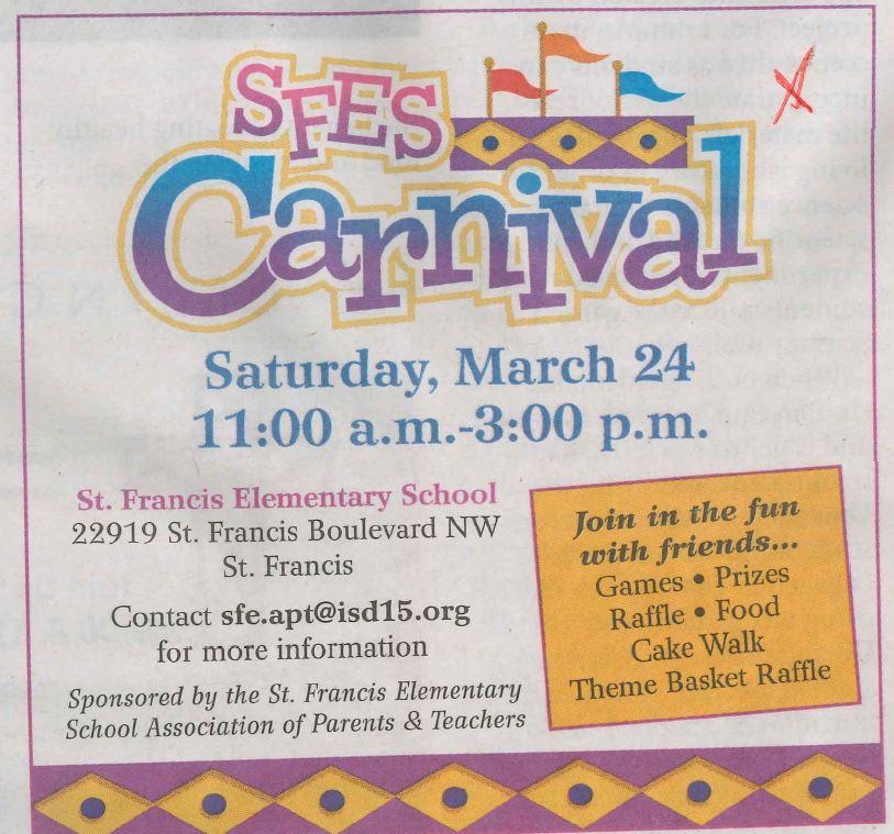 SFES Carnival St. Francis Minnesota