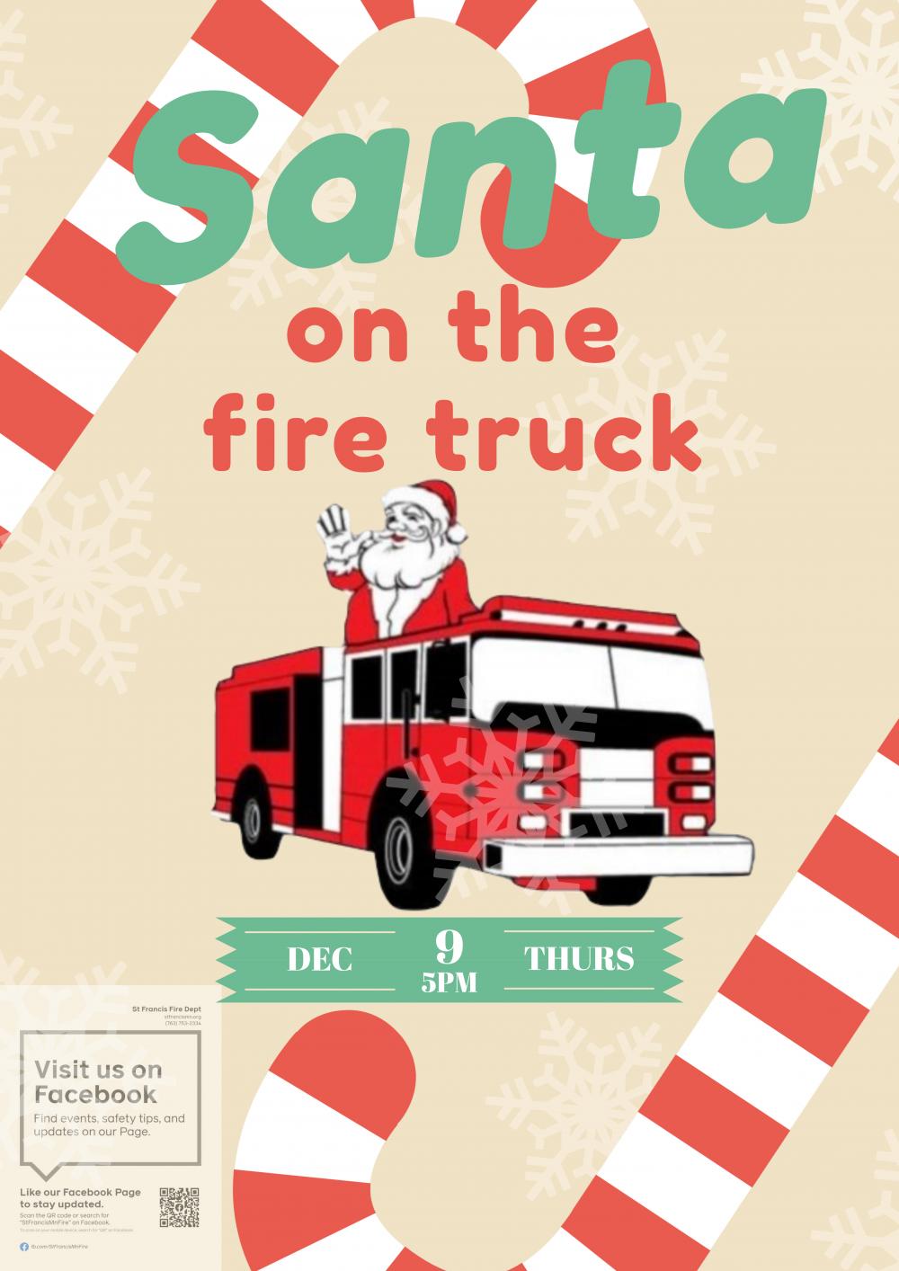 Santa & the Fire Truck St. Francis Minnesota